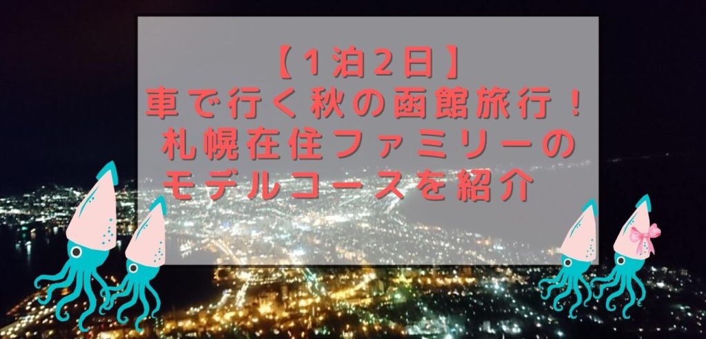 函館の夜景とイカ